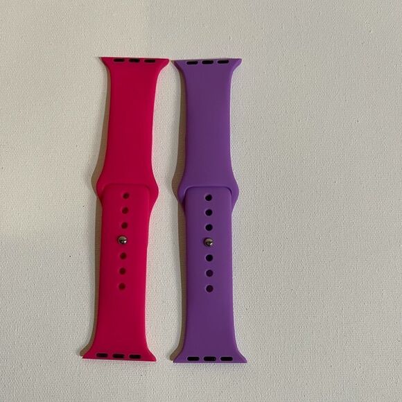 Bands for Apple Watch set of 2 pink & purple 38/40 - Picture 1 of 3